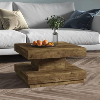 vidaXL Mesa De Centro De Mdf Marr&oacute;n Oscuro 60x60x35 Cm Vidaxl