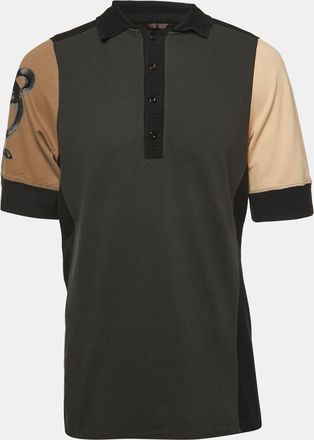 Roberto Cavalli Multicolor Patterned Cotton Polo T-Shirt
