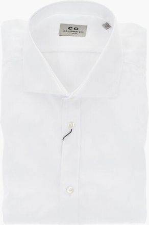 Corneliani CC COLLECTION Cotton Poplin Shirt with French Collar size 45