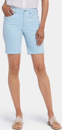 NYDJ Ella Side Slit Denim Bermuda Shorts in Aquatic at Nordstrom, Size 16