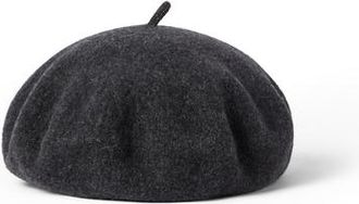 Brunello Cucinelli Wool beret in Anthracite at Nordstrom, Size Medium