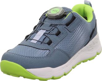 Superfit Girls and Boys Free Ride Lace-Up Shoes, Childrens Low Shoes, Width: M IV, Loose Insole, Blue Light Green 000, 6 UK