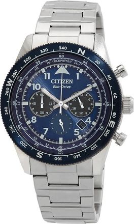 Citizen Chronograph Eco-Drive Blue Dial Mens Watch CA4554-84L