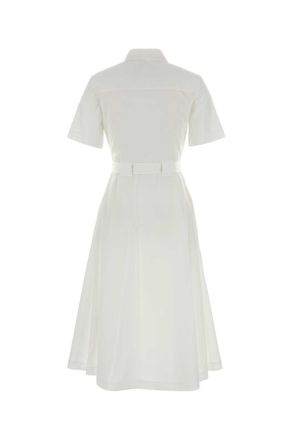 Burberry Womens White Poplin Shirt Dress Opticwhite Exterior: Cotton Abiti