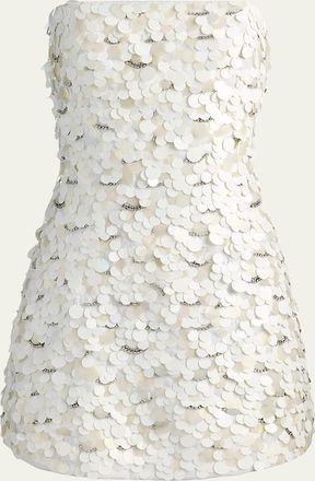 Alice & Olivia Katia Sequined Strapless Mini Dress