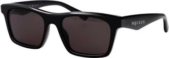 Alexander McQueen Am 0472S Zonnebril - Heren - Zonnebrillen - Zwart - 53 MM - Accessoires