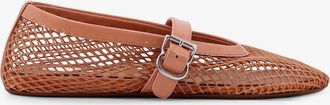 Alaia Ballerine Fishnet con profili in pelle - ALAIA - gender_Woman