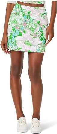 Lilly Pulitzer Maryana 15 Lounge Skort Womens Skirt Putting Green Poppyland : XXS, Polyester/Spandex