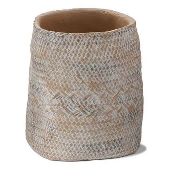 Tag Maya Cement Basket Planter for 6 Inch Drop In Plants in Beige at Nordstrom