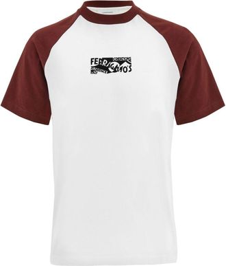 Ferragamo graphic t-shirt - men - Cotton/Cotton/Elastane - M - White