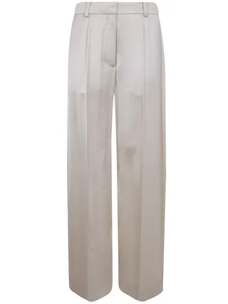 Toteme Wide Leg Satin Trousers