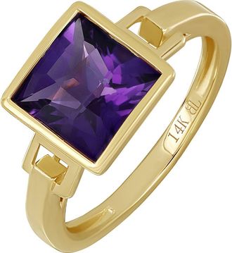 Bony Levy 14K Gold Color Amethyst Ring in Amethyst/Gold at Nordstrom Rack, Size 6.5