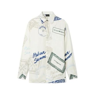 Emporio Armani Heren, Overhemden, Veelkleurig, Maat: L Viscose