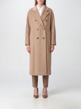 Max Mara Cappotto lungo doppiopetto Madame in lana con cintura