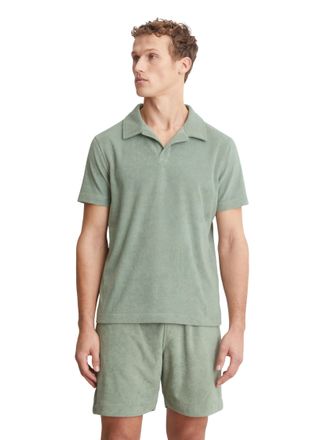 Marc O'Polo Poloshirt MARC OPOLO Terry Towel, Herren, Gr. XL, gr&uuml;n (sea spray), Frottee, Obermaterial: 80% Baumwolle, 20% Polyester, unifarben, bequem normal, V-A