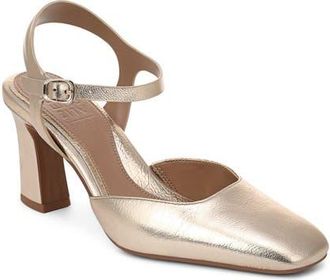 Naturalizer Frankie Ankle Strap Pump in Light Champagne at Nordstrom, Size 10.5
