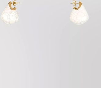 Bottega Veneta small finn ceramic and silver earrings