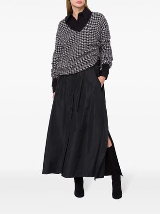 Alberta Ferretti Zwarte Oversized Viscose Trui