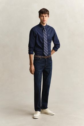 GANT Men Regular Fit Jeans (44/34) DARK BLUE BROKEN IN