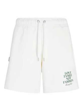 Family Fir$t Milano logo drawstring shorts - men - Cotton - S - White