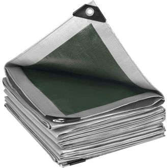 Woltu Lona Impermeable Lona De Protecci&oacute;n Duradera Con Ojales Para Muebles Jard&iacute;n Piscina Coche 280 G/m2 Gris-verde 3x6m - Woltu
