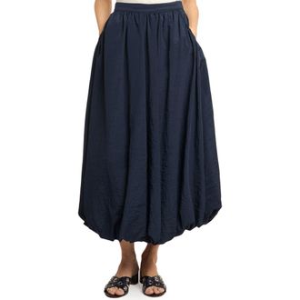 Cinq &agrave; Sept Allinae Bubble Hem Nylon Skirt in Navy at Nordstrom, Size 16