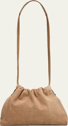Brunello Cucinelli Suede Drawstring Pouch Bag