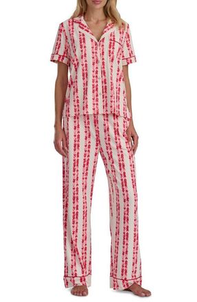 Splendid Short Sleeve Pajamas in Filtered Heart Stripe at Nordstrom, Size X-Large