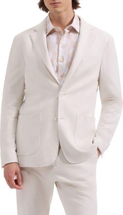 Bugatchi Aerolinen Linen Blend Sport Coat in Ivory at Nordstrom, Size 42