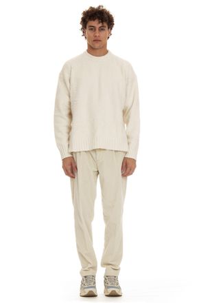 Roberto Collina Oversized Cotton Crewneck Sweater with Side Slits