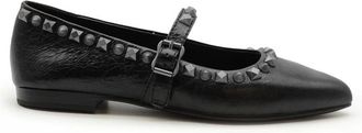 Ash Puntige Ballerinas met Noppen - Dames - Ballerinas - Zwart - 39 EU - Leer - Schoenen