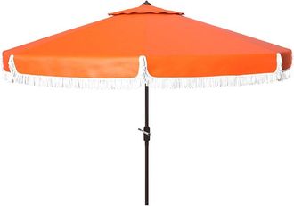 Safavieh Fabia Fringe 9Ft Crank Umbrell