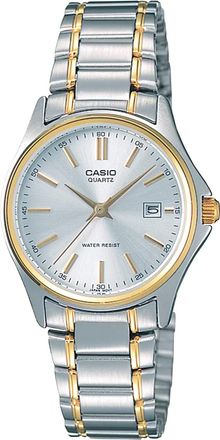 Casio Womens Gold Analog Watch Silver Dial Steel Bracelet - LTP-1183G-7A