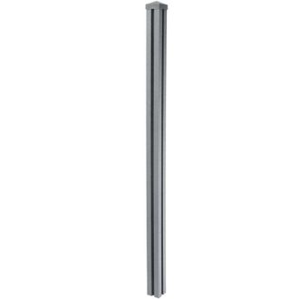 Hhg Hhg - Nunca Usado] Poste Wpc Sarthe Valla Wpc, Poste Columna, Sistema Plug-in 1.88m, Gris