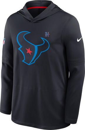 Nike Houston Texans Alt Nike Mens Dri-FIT NFL Long-Sleeve Hooded Top in Blue | 03B90BAJ9H-HHY