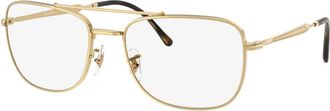Ray-Ban Rb 3755 Rectangle Zonnebril - unisex - Brillen - Geel - 59 MM - Accessoires