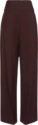 Sportmax Dames, Broeken, Bruin, Maat: XS Wol