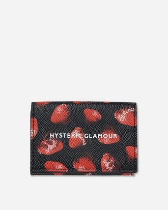 Hysteric Glamour Skull Berry Tri-Fold Wallet Black