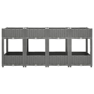 Berkfield Home Raised Bed 160x40x71 cm Polypropylene in Grey | Size: 160 x 40 x 71 cm