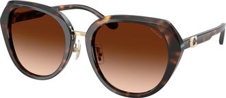 Coach HC8436 CBY93 512074 Womens Sunglasses Tortoiseshell Size 55