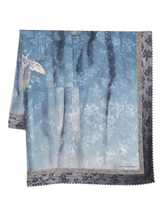 Pierre-Louis Mascia Cialda floral-print scarf - women - Silk - One Size - Blue