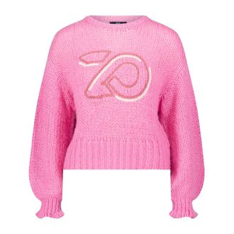 Zero Truien & Vesten, Dames, Roze, S, Rondgebreide trui