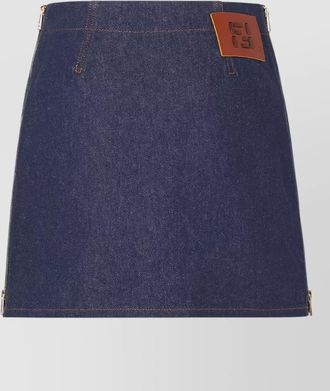 Fendi denim high-rise mini skirt