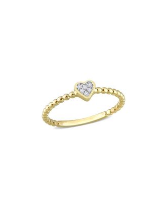 Rina Limor 14K 0.03 ct. tw. Diamond Heart Ring