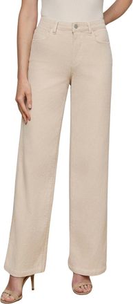 L'agence Scott High Rise Wide Leg Corduroy Pant In French Vanilla