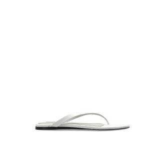 Ami Flip Flops, female, White, Size: 6 US Leather Turtleneck Sandals