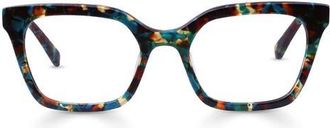 Eyebobs Overlook 50mm Cat Eye Reading Glasses in Teal /Brown Mosaic at Nordstrom, Size +3.00