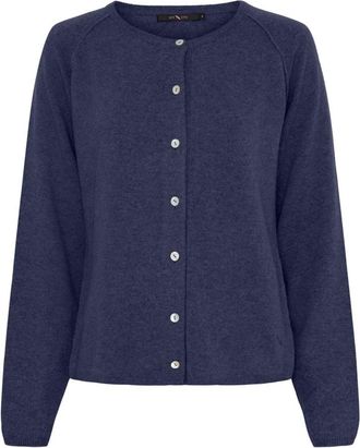 BTF-CPH Fijngebreid Kasjmier Vest - Dames - Vesten - Blauw - 2XL - Kasjmier - Truien & Vesten