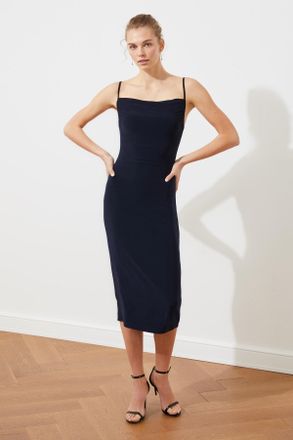 Trendyol Vrouw/Meisje Col nek Bodycon Midi Jurk
