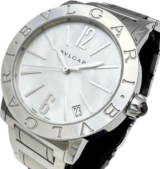 Bulgari Pre-owned Watches, female, White, Size: ONE SIZE Pre-owned Stainless Steel Automatic